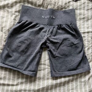 NVGTN Dark Charcoal High-Rise Performance Shorts
